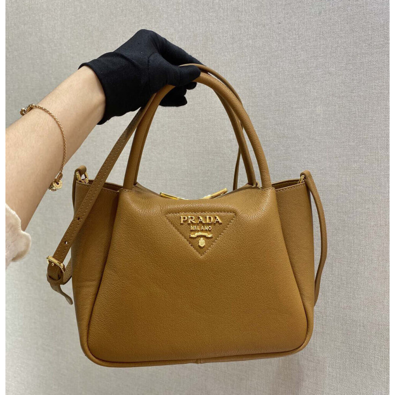 Prada Deerskin Leather Should Tote Bag 1BC145