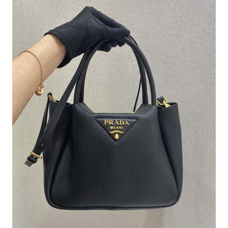 Prada Deerskin Leather Should Tote Bag 1BC145