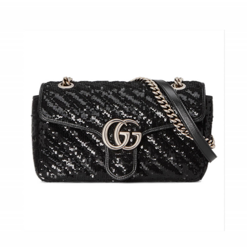 Gucci GG Marmont Small Sequin Shoulder Bag 443497