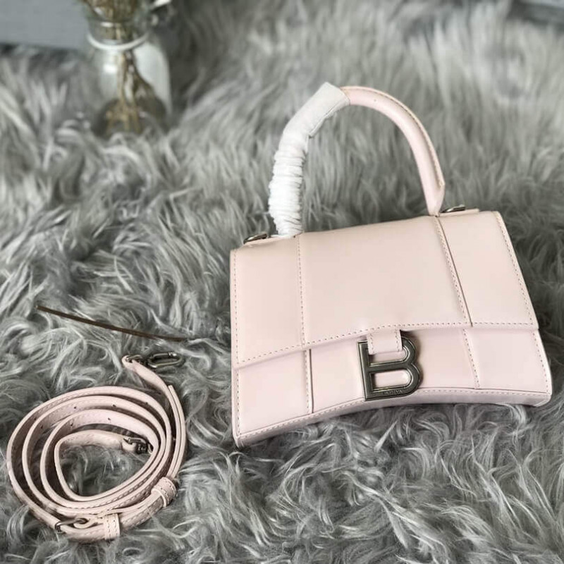 Balenciaga Hourglass XS Shiny Box Calfskin Tote