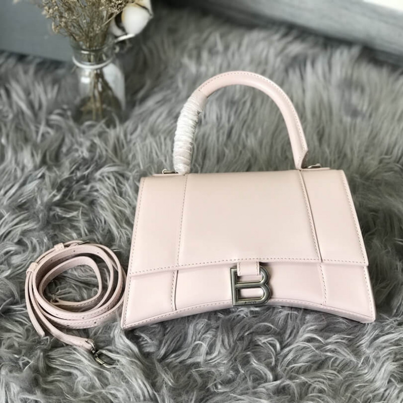 Balenciaga Hourglass S Shiny Box Calfskin Tote