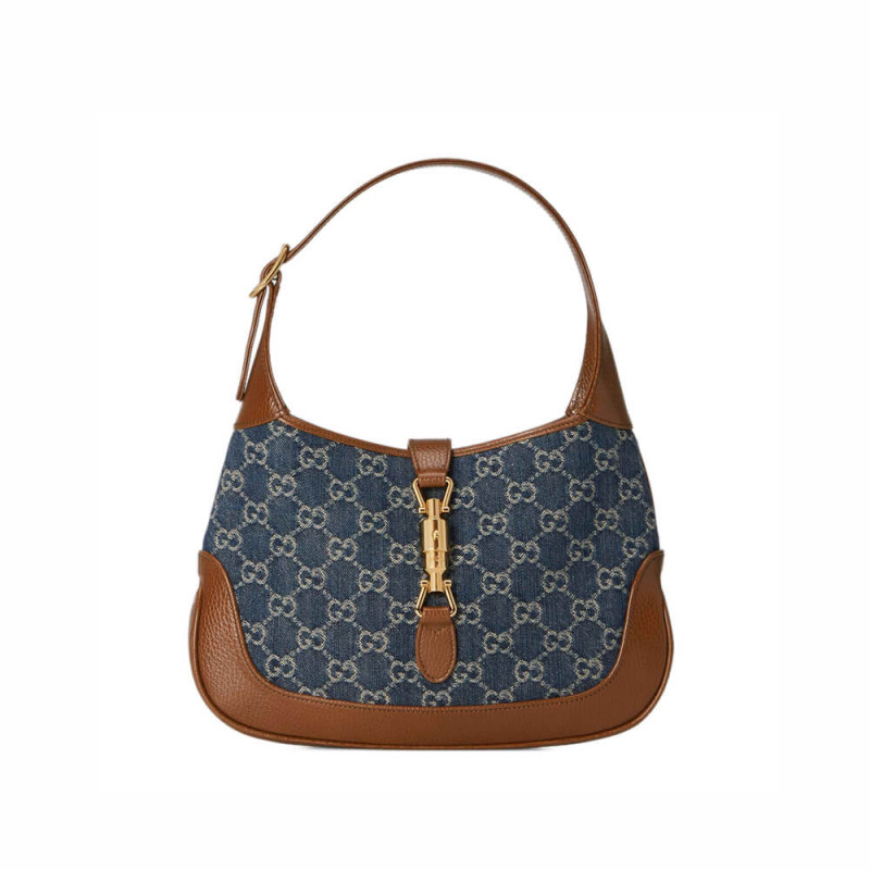 Gucci Denim Jackie 1961 Small Shoulder Bag 636706