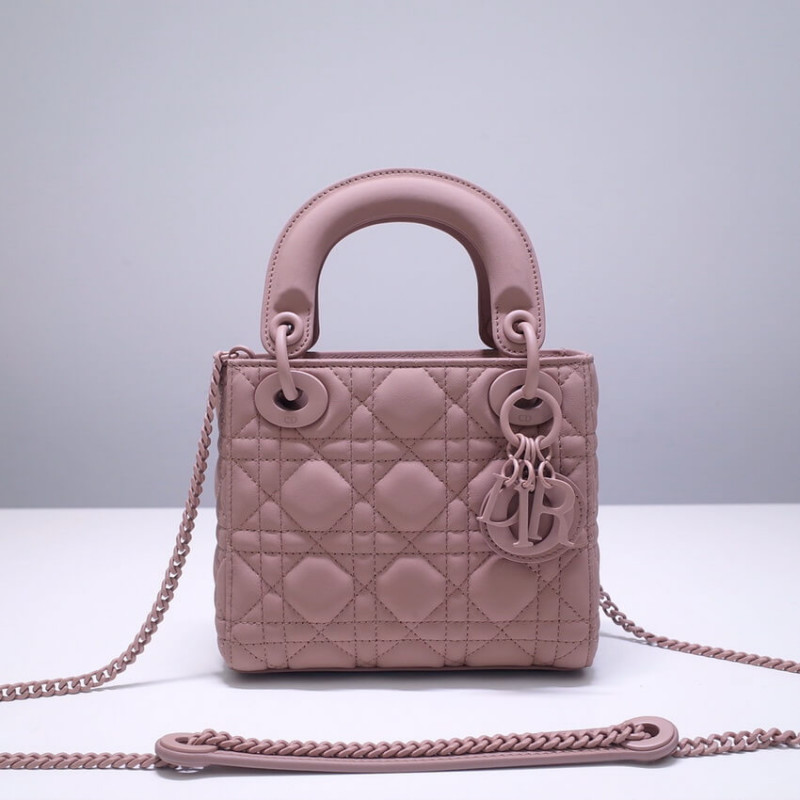 Dior Mini Lady Dior Bag in Ultramatte Cannage Calfskin M0505