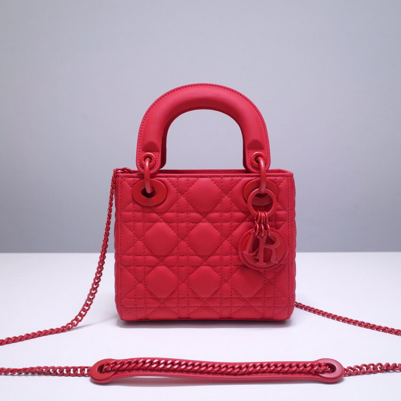 Dior Mini Lady Dior Bag in Ultramatte Cannage Calfskin M0505