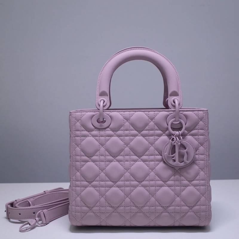 Dior Medium Lady Dior Bag in Ultramatte Cannage Calfskin M0565