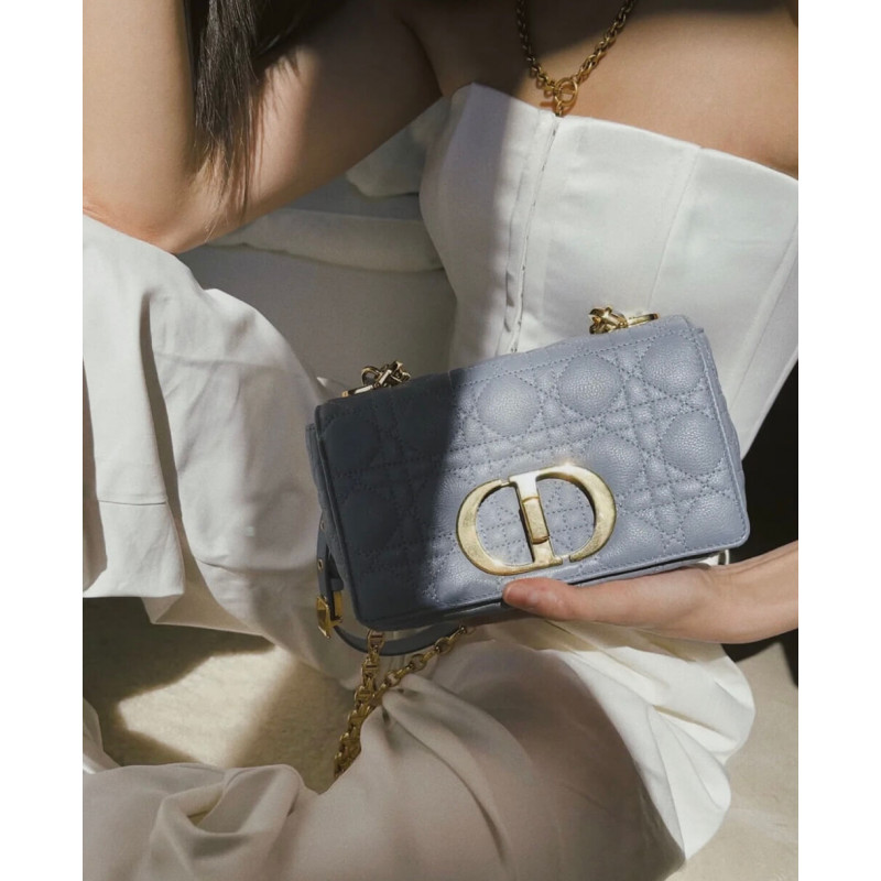 Dior Small Caro Bag in Supple Cannage Calfskin M9241