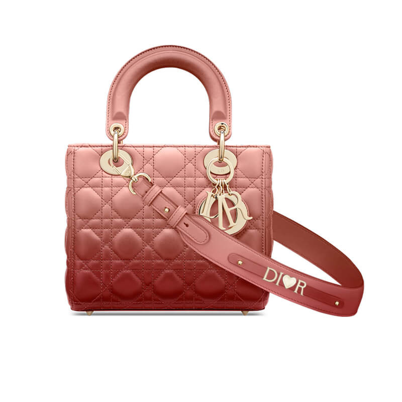 Lady Dior My ABCDior Bag in Pink Gradient Cannage Lambskin M0538