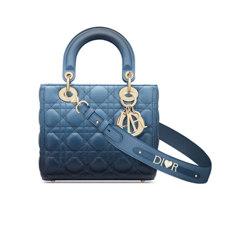 Lady Dior My ABCDior Bag in Indigo Blue Gradient Cannage Lambskin M0538