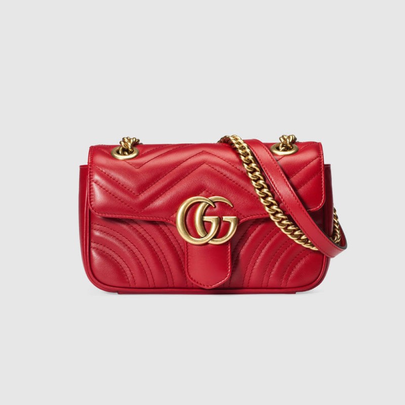 Gucci GG Marmont Matelasse Chevron Leather Mini Bag 446744