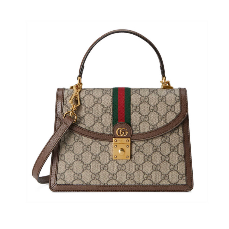 Gucci Ophidia Small Top Handle Bag With Web 651055