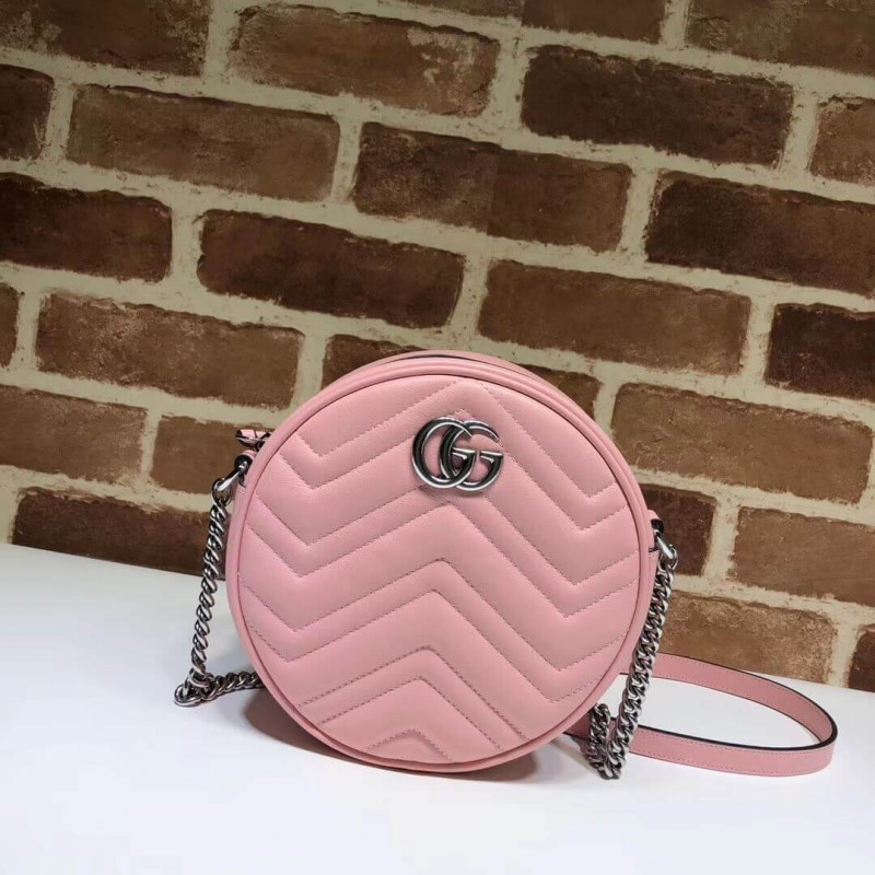 Gucci GG Marmont Mini Round Shoulder Bag 550154