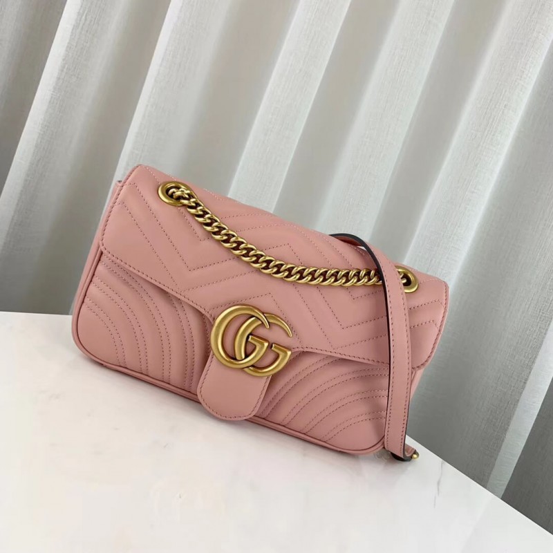 Gucci GG Marmont Matelasse Chevron Leather Small Shoulder Bag 443497