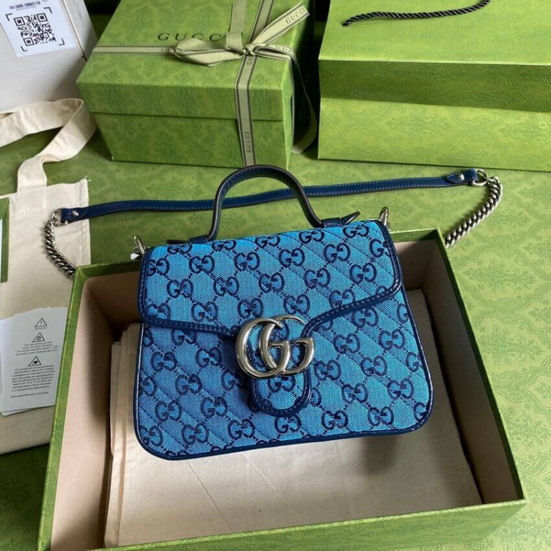 Gucci GG Marmont Multicolor Mini Top Handle Bag 583571