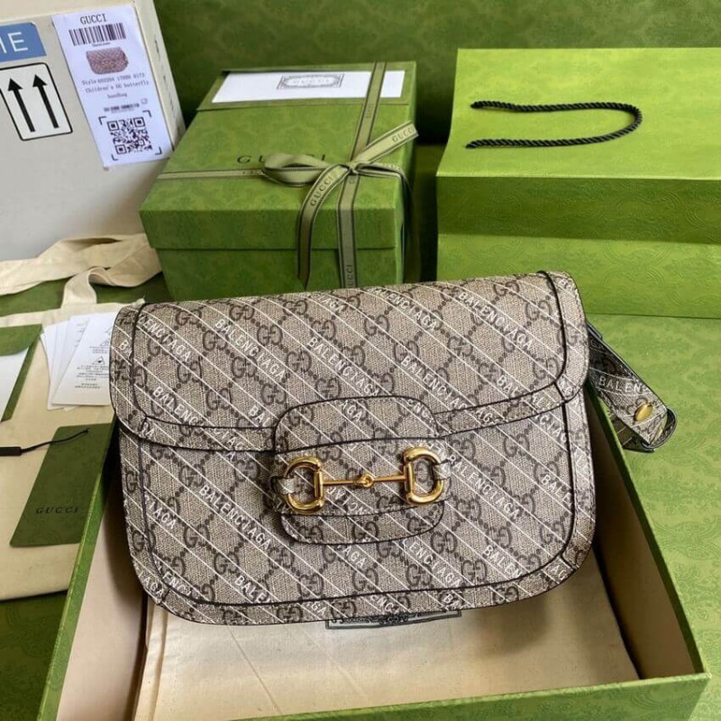 Gucci x Balenciaga Horsebit 1955 Shoulder Bag 602204