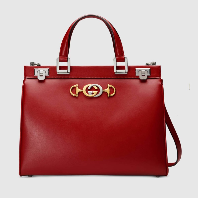 Gucci Zumi Smooth Leather Medium Top Handle Bag 564714