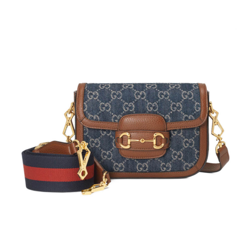 Gucci Horsebit 1955 Denim Mini Bag 658574