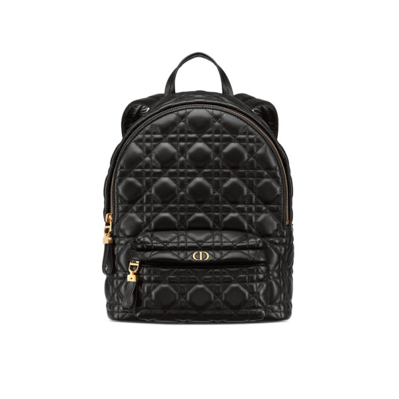 Christian Dior Black Cannage Lambskin Small Backpack M9221