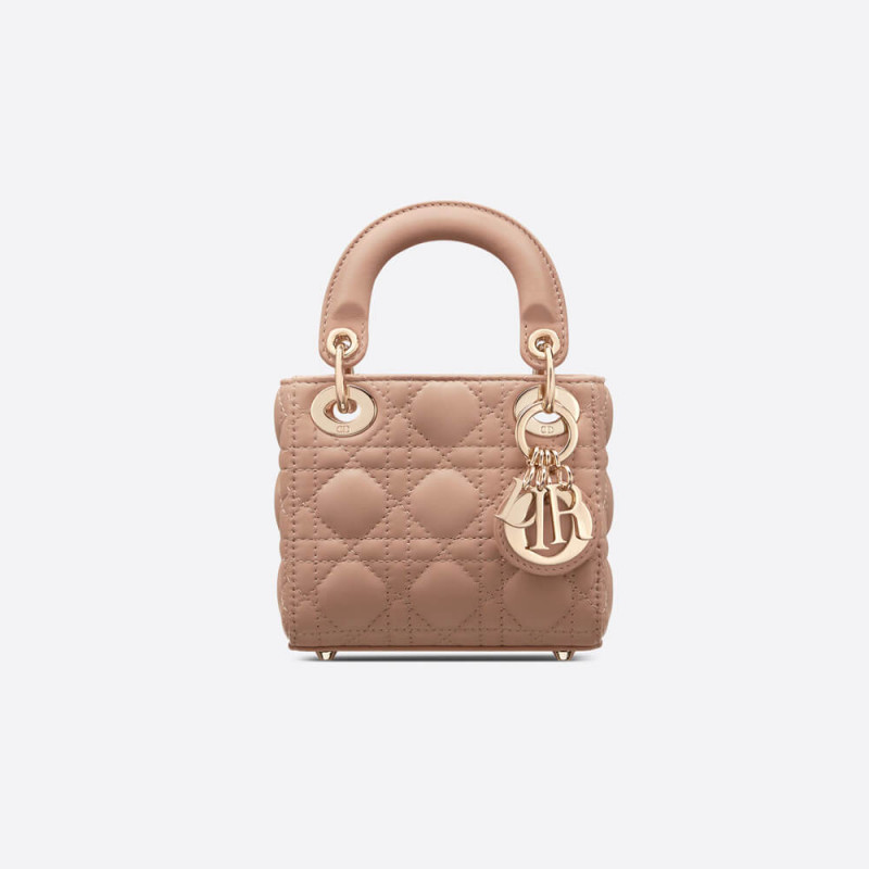 Christian Dior Micro Lady Dior Bag Cannage Lambskin S0856