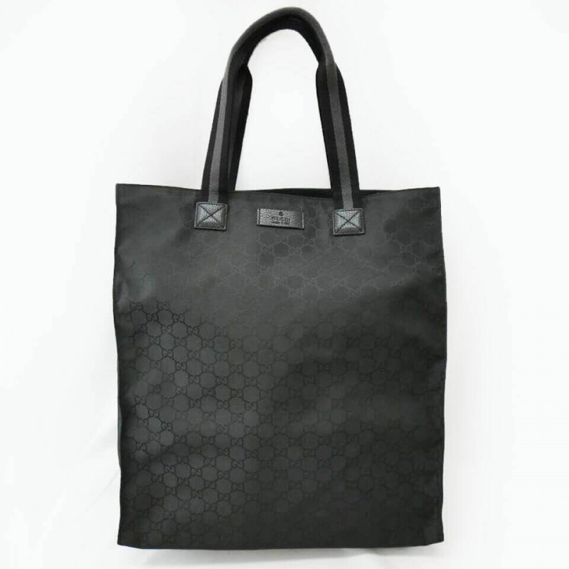 Gucci GG Guccissima Black Nylon Tall Tote Bag 449177