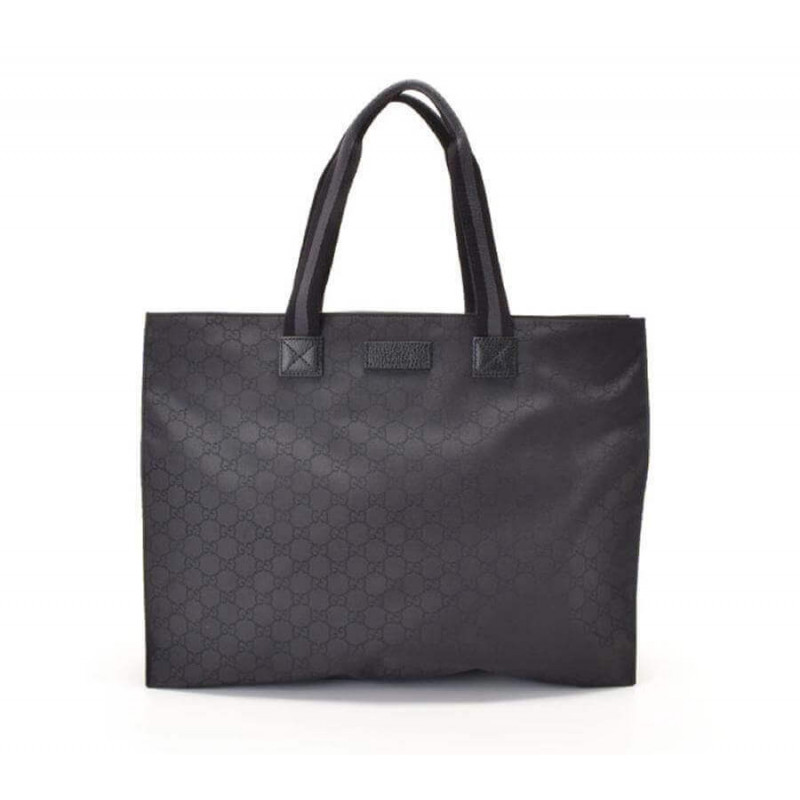 Gucci GG Guccissima Black Nylon Tote Bag 449176