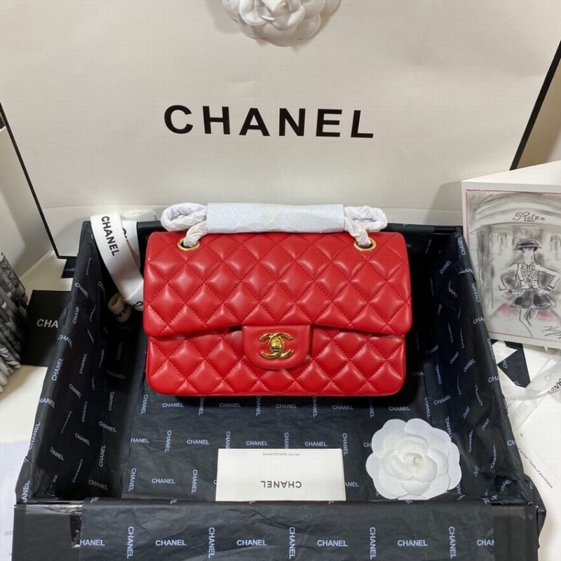 Chanel Small Classic Double Flap Bag A01113 in Lambskin