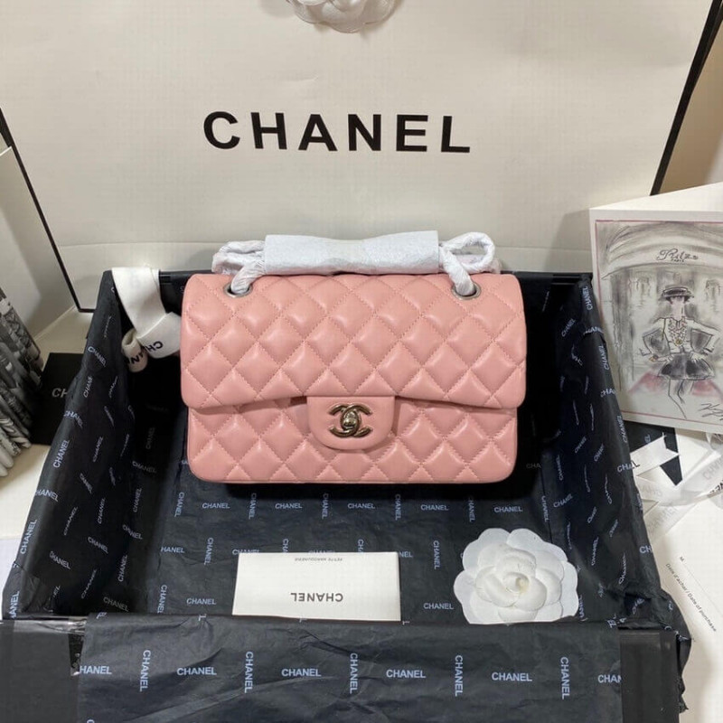 Chanel Small Classic Double Flap Bag A01113 in Lambskin
