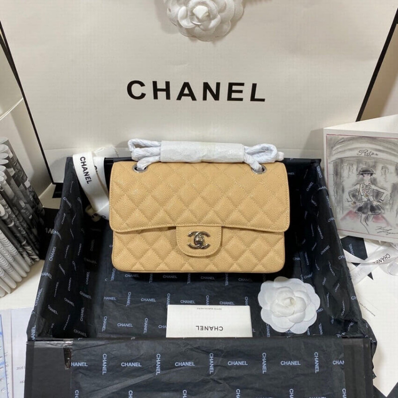 Chanel Small Classic Double Flap Bag A01113 Caviar Calfskin
