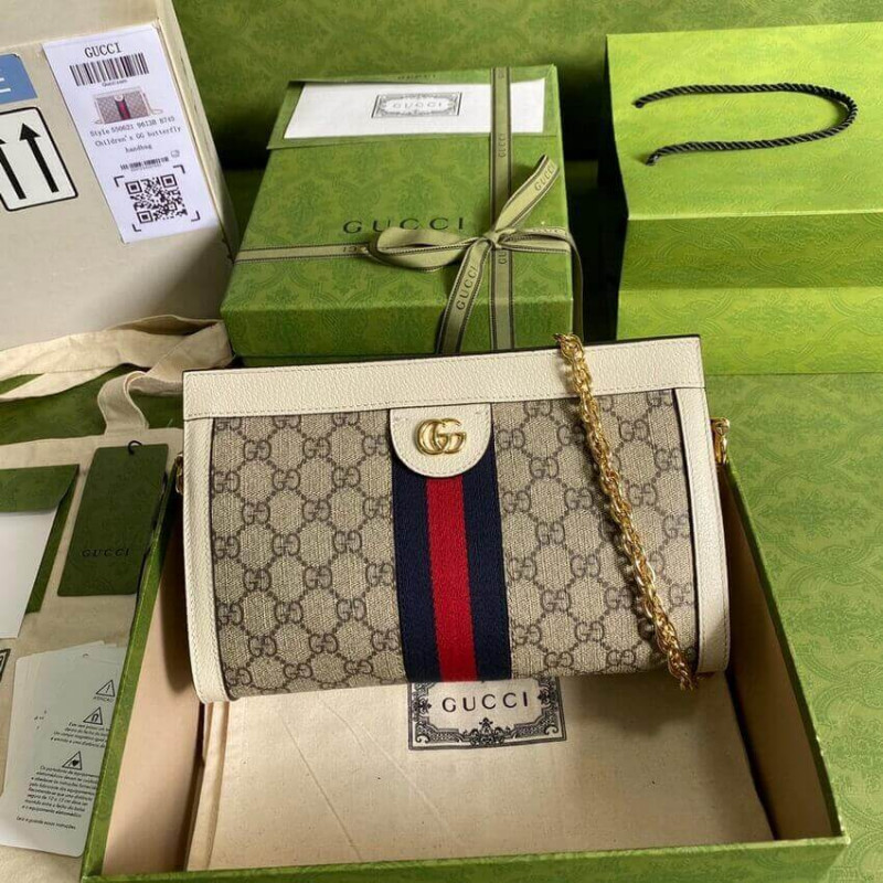 Gucci Ophidia GG Small Shoulder Bag 503877 White