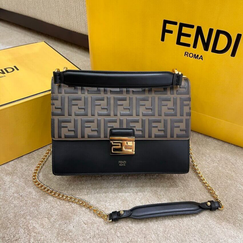 Fendi Kan U Medium Leather Shoulder Bag 8M5327