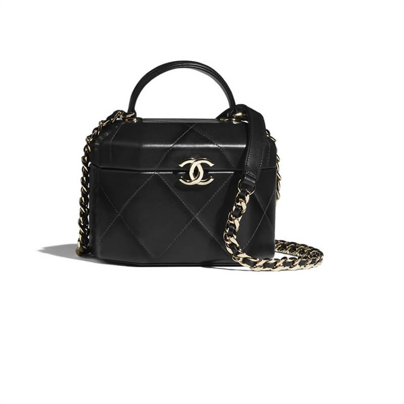 Chanel Lambskin Small Vanity Case AS2630 Black