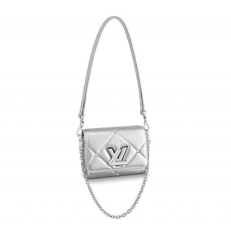 Louis Vuitton Sheepskin Leather Twist PM M59031 Argent