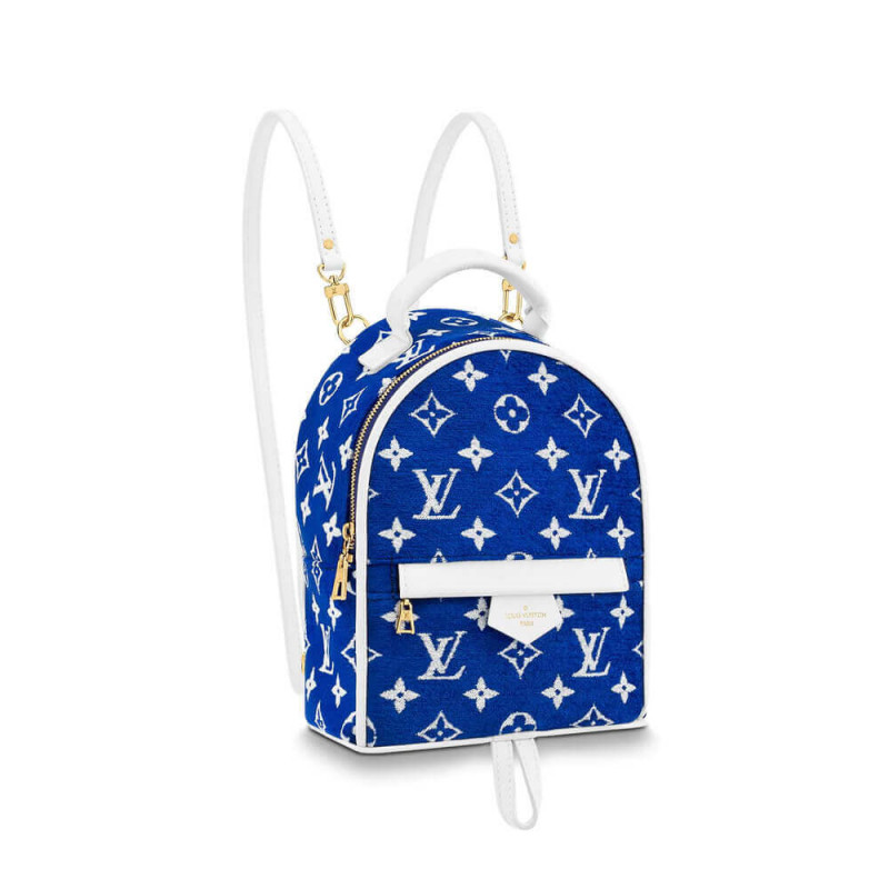 Louis Vuitton Monogram Jacquard Velvet Palm Springs Mini M46207 Blue
