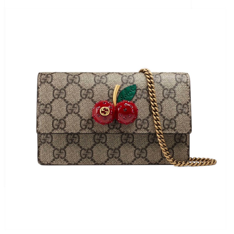 Gucci GG Supreme Mini Bag With Cherries PM 481291