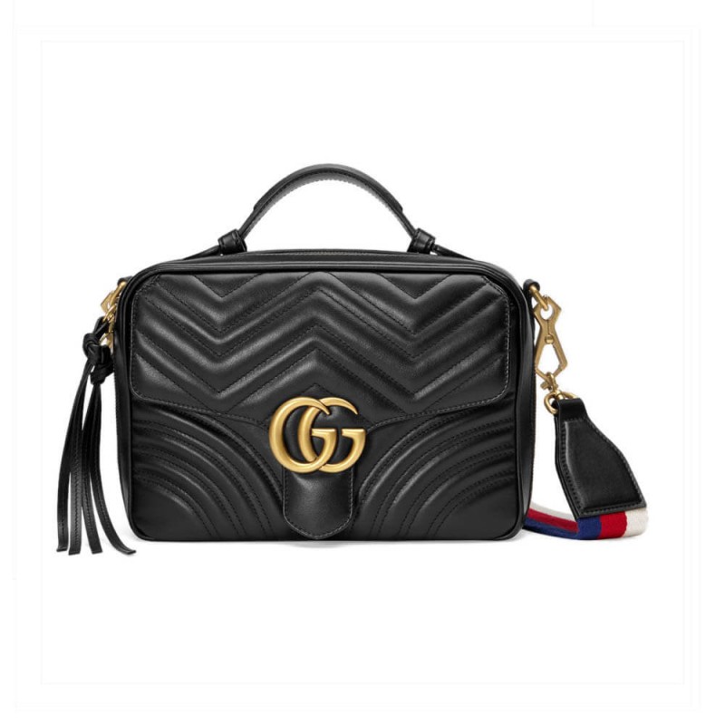 Gucci GG Marmont Matelasse Top Handle Bag 498100