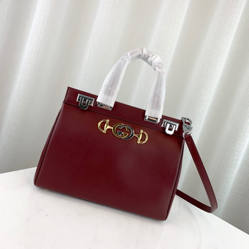 Gucci Zumi Smooth Leather Small Top Handle Bag 569712