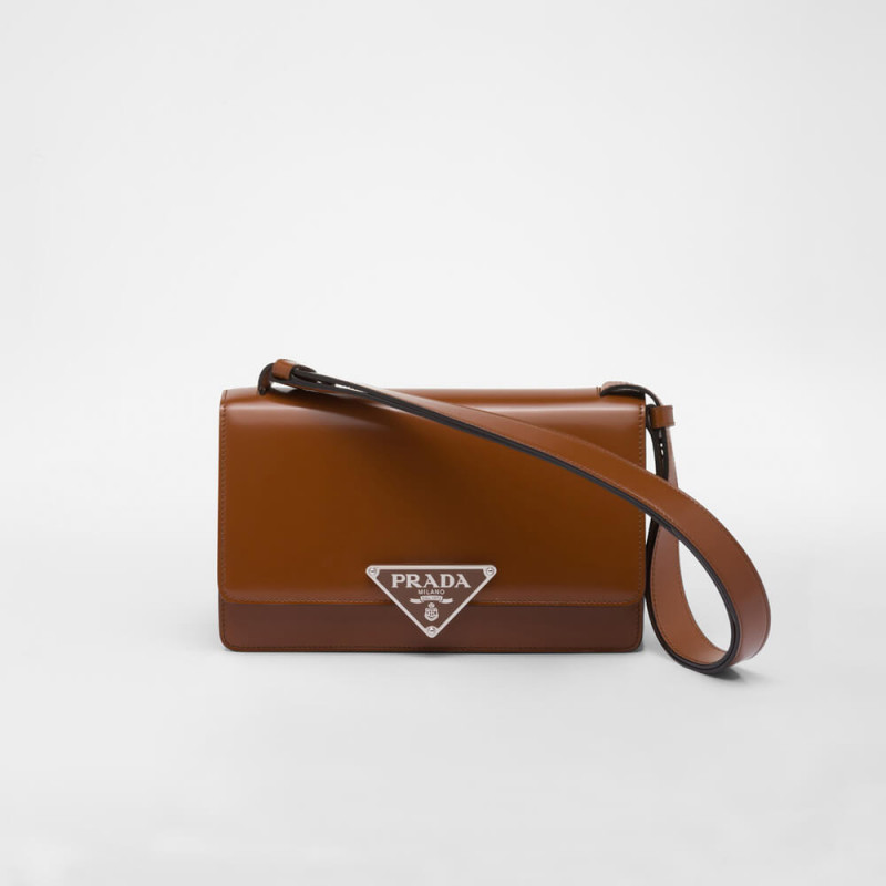 Prada Embleme Brushed-Leather Bag 1BD321