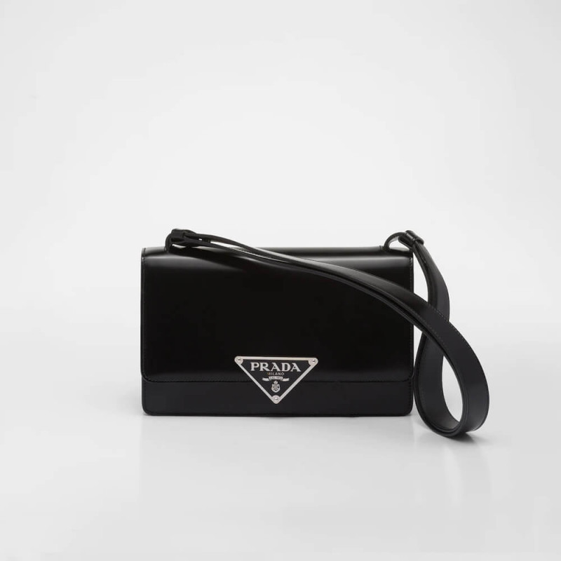 Prada Embleme Brushed-Leather Bag 1BD321