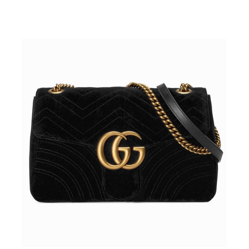 Gucci GG Marmont Medium Velvet Shoulder Bag 443496