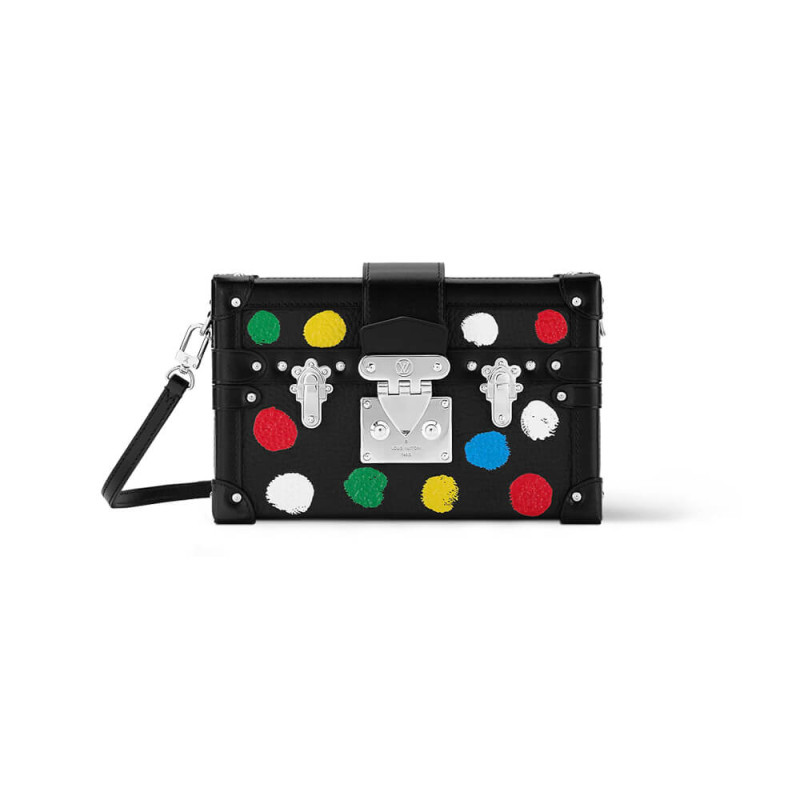 LV x YK Petite Malle with 3D Painted Dots Print M21621 Black