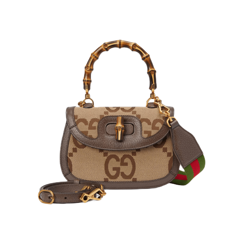 Gucci Bamboo 1947 Jumbo GG Small Top Handle Bag 675797