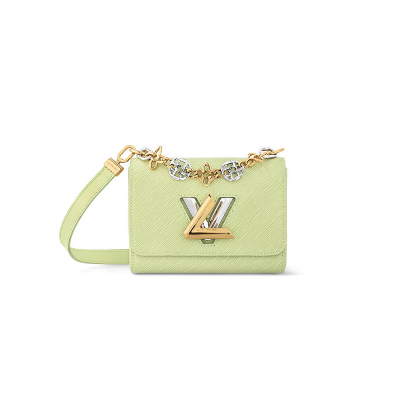 Louis Vuitton Epi Leather Twist PM with Monogram Flowers Chain