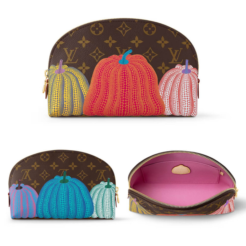LV x YK Cosmetic Pouch with Colorful Pumpkin Print M46472