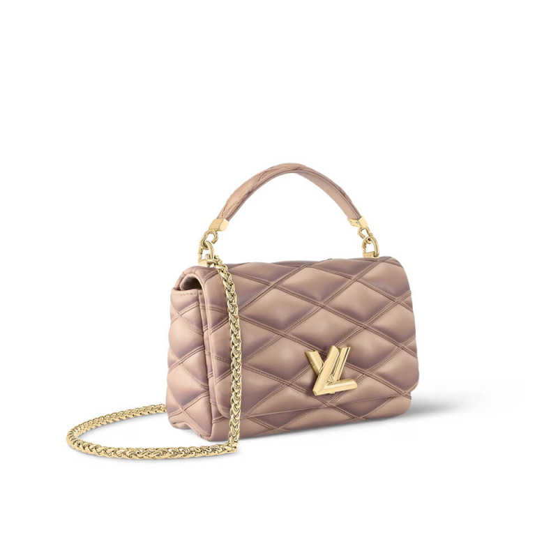 Louis Vuitton GO-14 MM Bag M23568 Beige/Pink