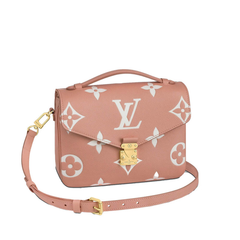 Louis Vuitton Monogram Empreinte Pochette Metis M46302 Pink/Cream