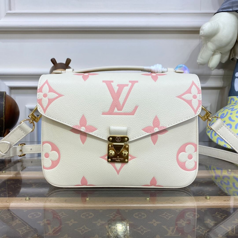 Louis Vuitton Monogram Empreinte Pochette Metis Creme/Rose Trianon