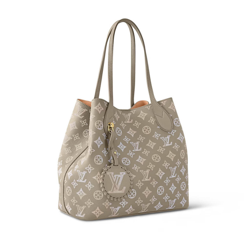 Louis Vuitton Mahina Leather Blossom MM Bag M23387 Gray