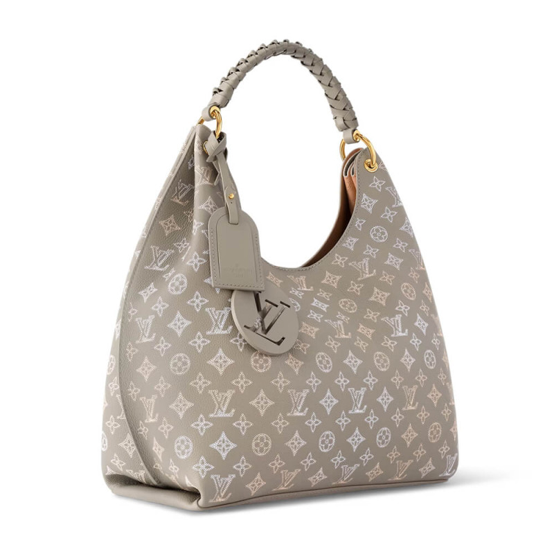 Louis Vuitton Mahina Leather Carmel Bag M23396 Grey