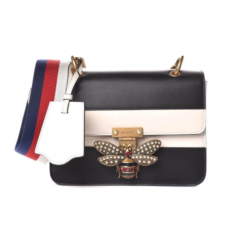 Gucci Queen Margaret Shoulder Bag 476542 Black/White