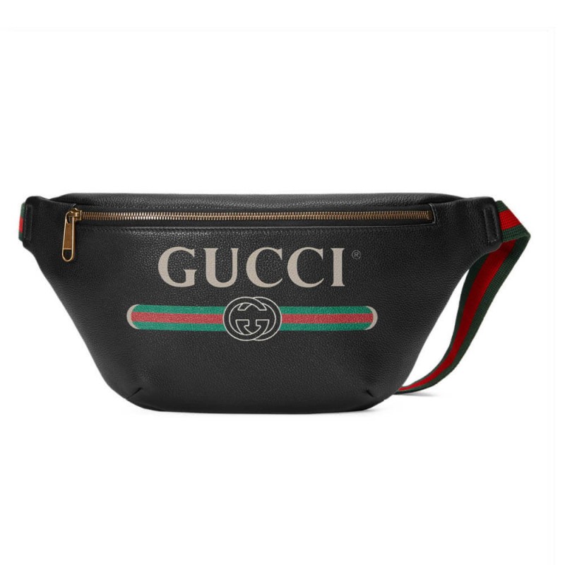 Gucci Print Leather Belt Bag 493869