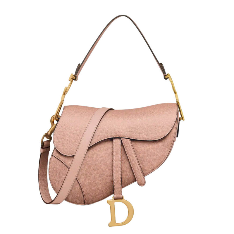 Dior Saddle Bag with Strap Grained Calfskin M0455